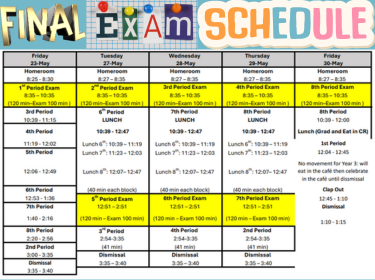  chart with schedule